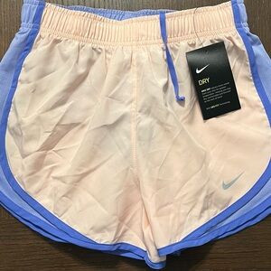 Nike Women's Athletic Shorts in Peach and Blue